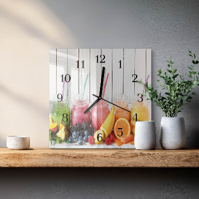 Glass wall clock square Cocktail