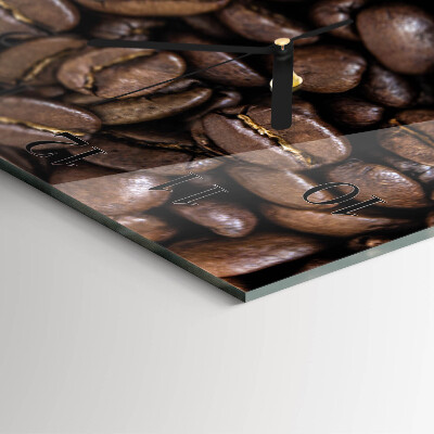 Glass clock square Coffee