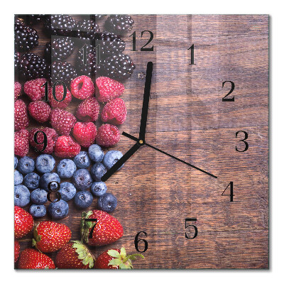Square kitchen clock Forest fruits