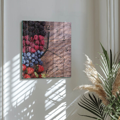 Square kitchen clock Forest fruits