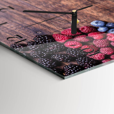 Square kitchen clock Forest fruits