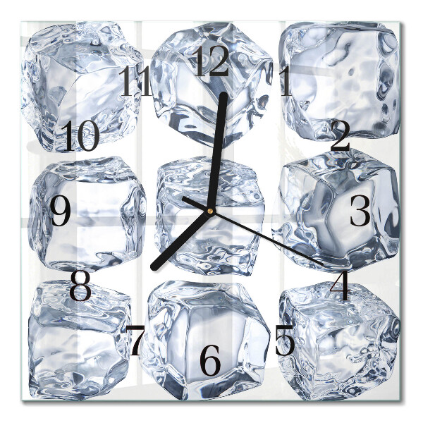 Square kitchen clock Ice