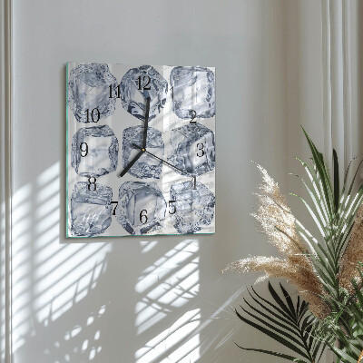 Square kitchen clock Ice