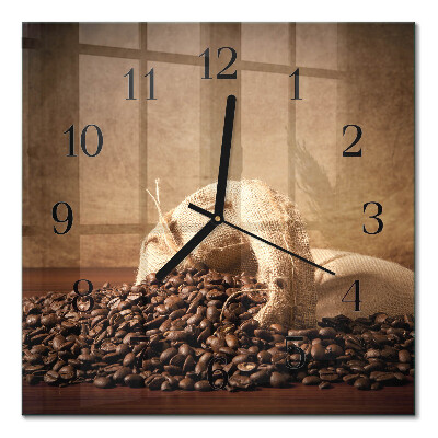 Square wall clock Coffee