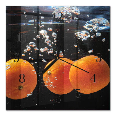 Square kitchen clock Oranges