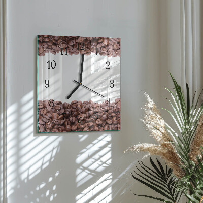 Square kitchen clock Coffee beans