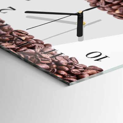 Square kitchen clock Coffee beans