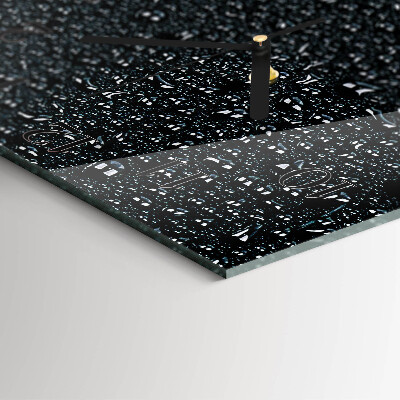Square wall clock Drops of water