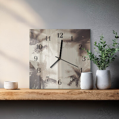 Square kitchen clock Palm trees