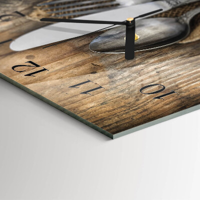 Square kitchen clock Cutlery