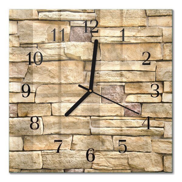 Glass wall clock square Wall