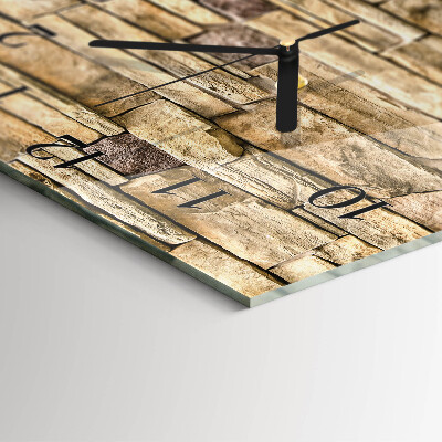 Glass wall clock square Wall