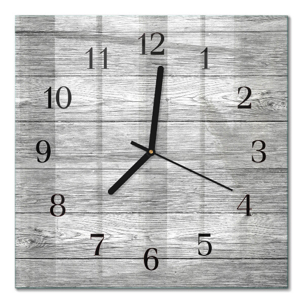 Square kitchen clock Gray wood