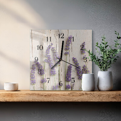 Square kitchen clock Lavender