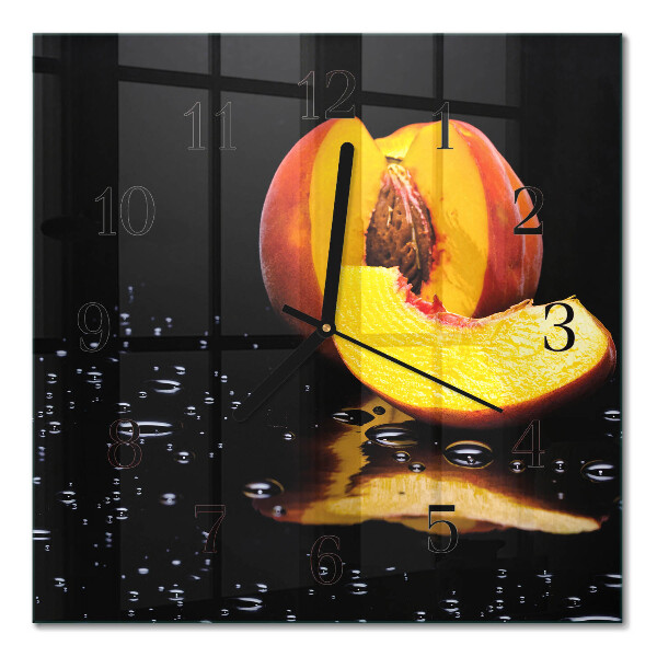 Square wall clock Peach
