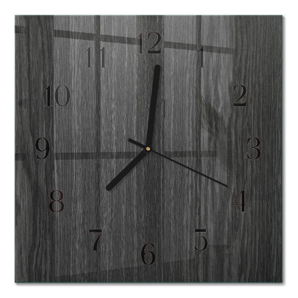 Square kitchen clock Wood