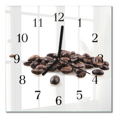 Square kitchen clock Coffee beans