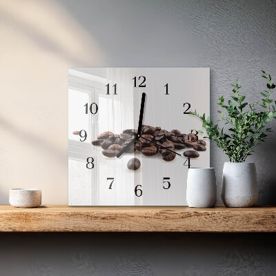 Square kitchen clock Coffee beans