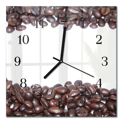 Square wall clock Coffee beans