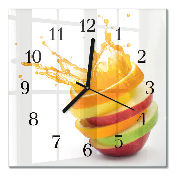 Square wall clock Fruit