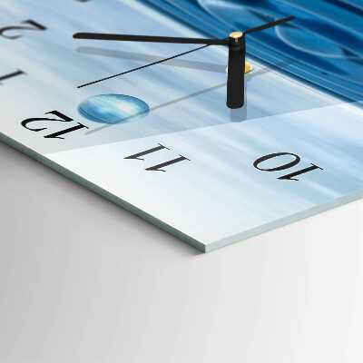 Square kitchen clock Water