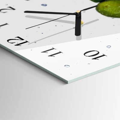 Glass wall clock square Limes