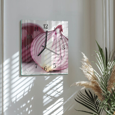 Square kitchen clock Onion
