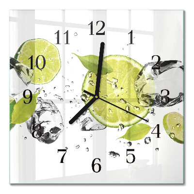 Glass clock square Calcium carbonate
