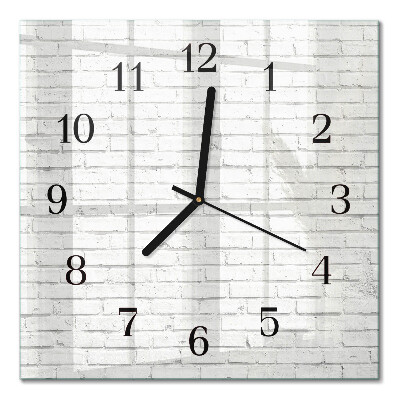 Square wall clock Brick wall