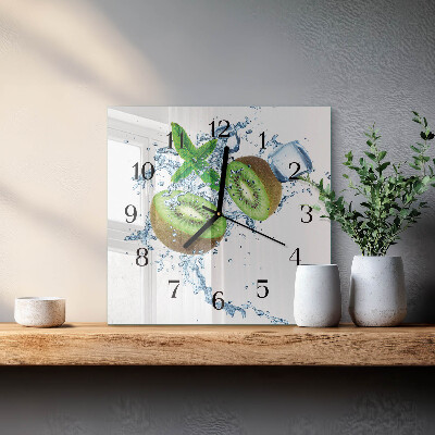 Square kitchen clock Kiwi