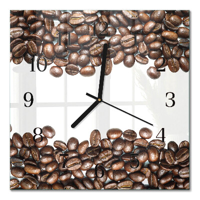 Square wall clock Coffee beans