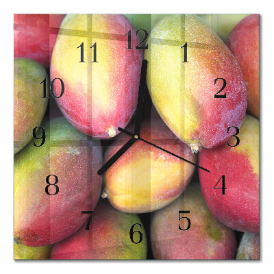 Square kitchen clock Fruit