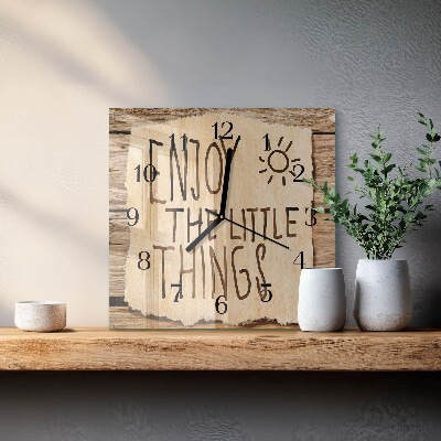 Square wall clock Enjoy your meal