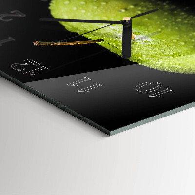 Glass clock square Apple