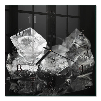 Square kitchen clock Ice cubes