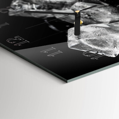 Square kitchen clock Ice cubes