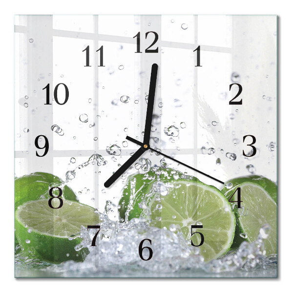 Glass clock square Calcium carbonate