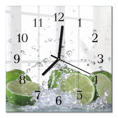 Glass clock square Calcium carbonate
