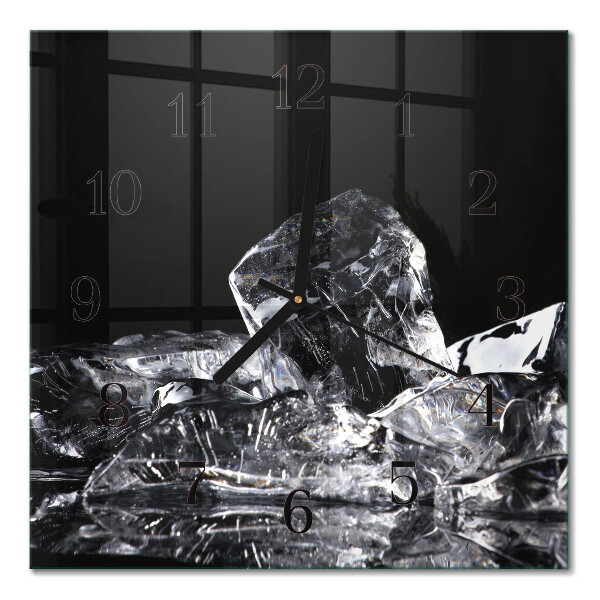 Square kitchen clock Ice cubes