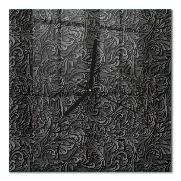 Glass wall clock square Pattern