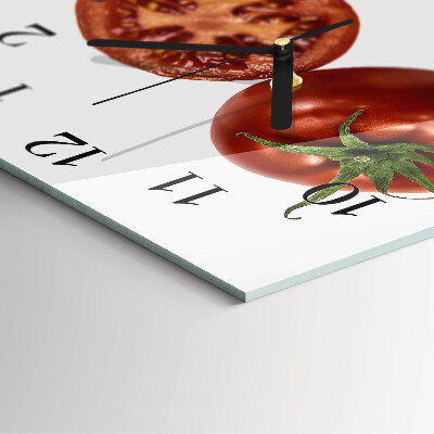 Square kitchen clock Tomatoes
