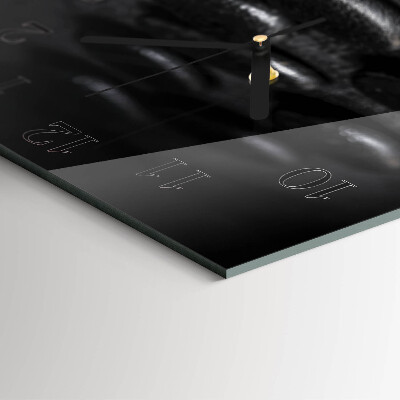 Glass clock square Zen stones