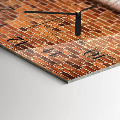 Square wall clock Brick wall