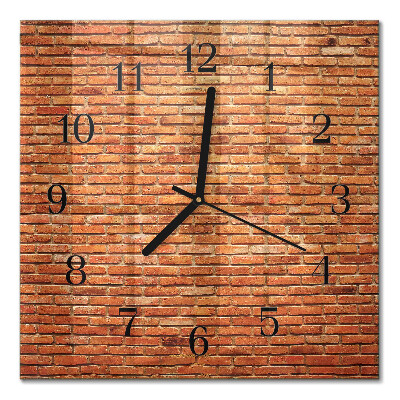 Square wall clock Bricks