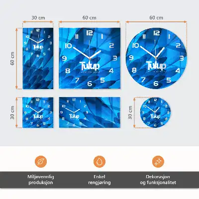 Glass wall clock round Waterfalls