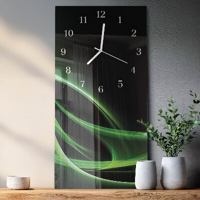 Glass wall clock vertical Abstraction