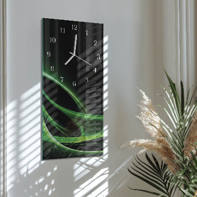Glass wall clock vertical Abstraction