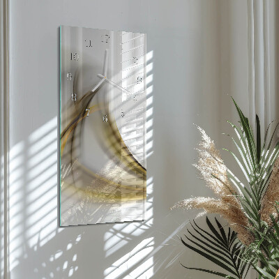 Glass wall clock vertical Pattern