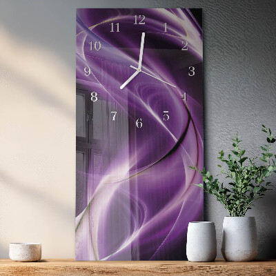 Modern vertical wall clock Waves