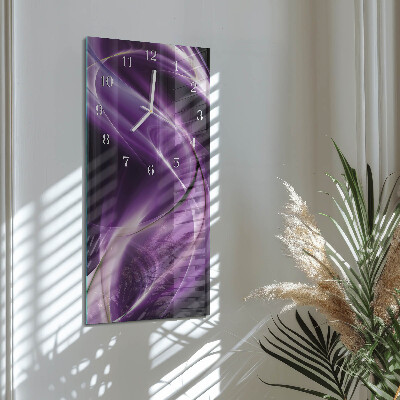 Modern vertical wall clock Waves